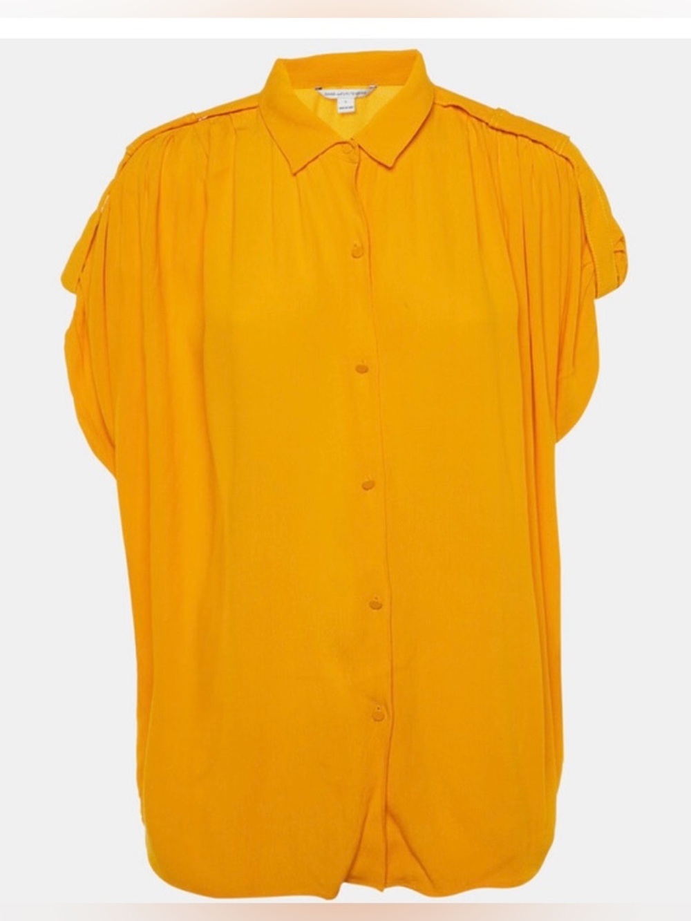 DVF Amber Yellow Crepe Karin Oversized Blouse XS-XL